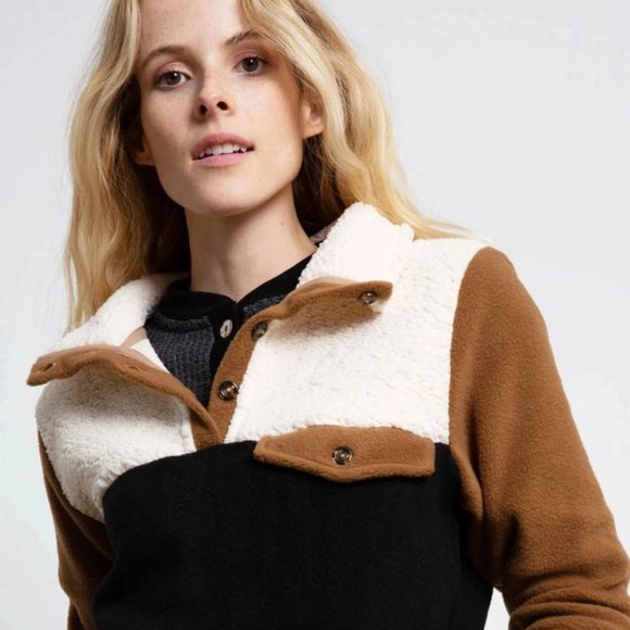 DONNI Jackets & Blazers - Donni Tri Fleece Pullover - Small - NWT